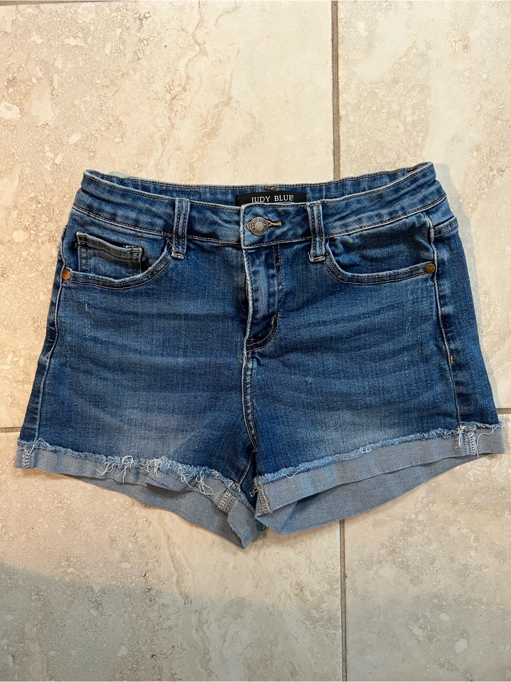 Judy Blue Frayed Hem Denim Shorts